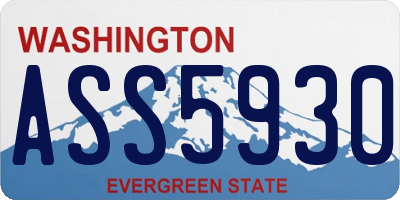 WA license plate ASS5930