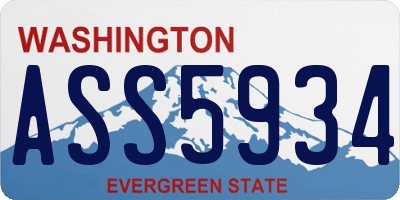 WA license plate ASS5934