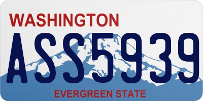 WA license plate ASS5939