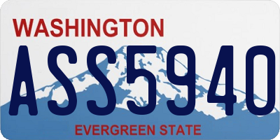 WA license plate ASS5940