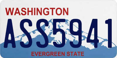 WA license plate ASS5941