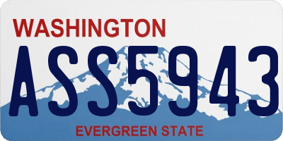WA license plate ASS5943