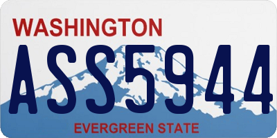 WA license plate ASS5944
