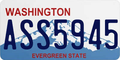 WA license plate ASS5945