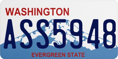 WA license plate ASS5948