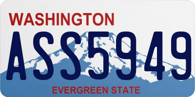 WA license plate ASS5949