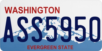 WA license plate ASS5950