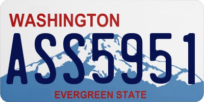 WA license plate ASS5951