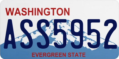 WA license plate ASS5952