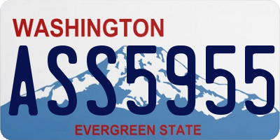 WA license plate ASS5955