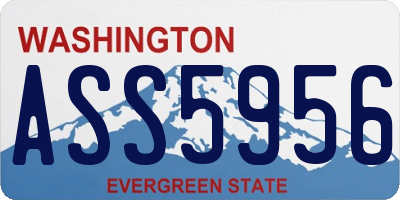 WA license plate ASS5956