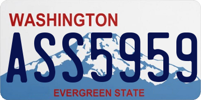 WA license plate ASS5959