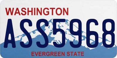 WA license plate ASS5968