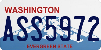 WA license plate ASS5972