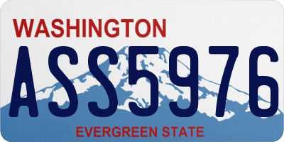 WA license plate ASS5976