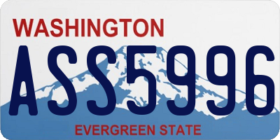 WA license plate ASS5996