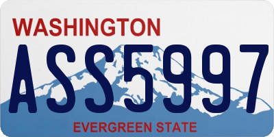 WA license plate ASS5997