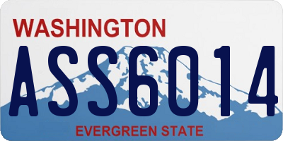 WA license plate ASS6014