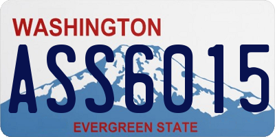 WA license plate ASS6015