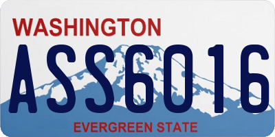 WA license plate ASS6016