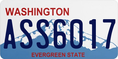 WA license plate ASS6017