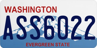 WA license plate ASS6022