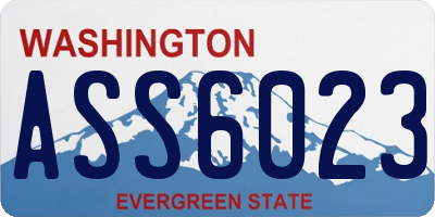 WA license plate ASS6023
