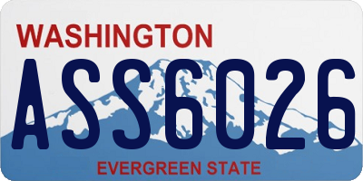 WA license plate ASS6026