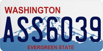 WA license plate ASS6039