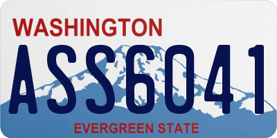 WA license plate ASS6041