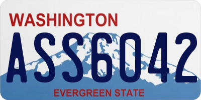 WA license plate ASS6042