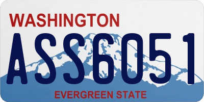 WA license plate ASS6051
