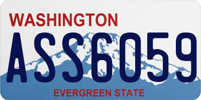 WA license plate ASS6059