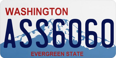 WA license plate ASS6060