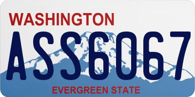 WA license plate ASS6067