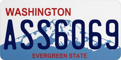 WA license plate ASS6069