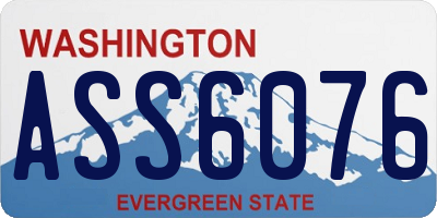 WA license plate ASS6076