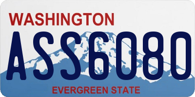 WA license plate ASS6080