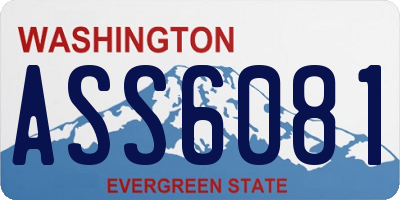 WA license plate ASS6081