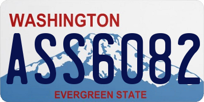 WA license plate ASS6082