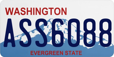 WA license plate ASS6088