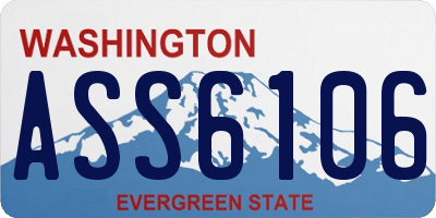 WA license plate ASS6106