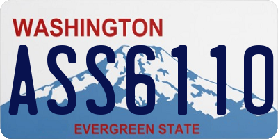 WA license plate ASS6110