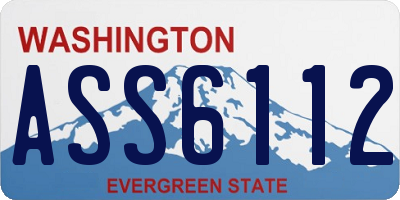 WA license plate ASS6112