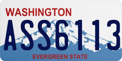 WA license plate ASS6113