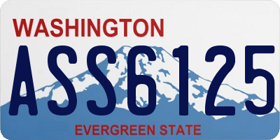 WA license plate ASS6125