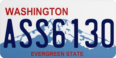 WA license plate ASS6130