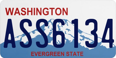 WA license plate ASS6134