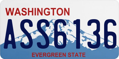 WA license plate ASS6136