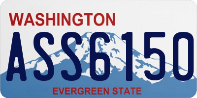 WA license plate ASS6150